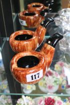 Pair of Dunhill Ashtray's in the form of Pipes