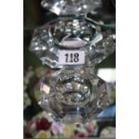 2 Val St Lambert Cut Crystal Ashtrays