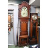 James Kenney of Birmingham Longcase clock with painted dial in Mahogany and Oak case