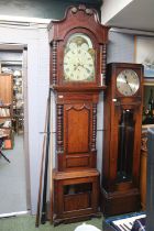 James Kenney of Birmingham Longcase clock with painted dial in Mahogany and Oak case