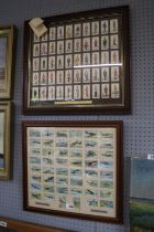 2 Framed collections of Cigarette cards