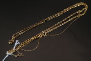 2 9ct gold Chains 8.2g total weight largest 56cm in length