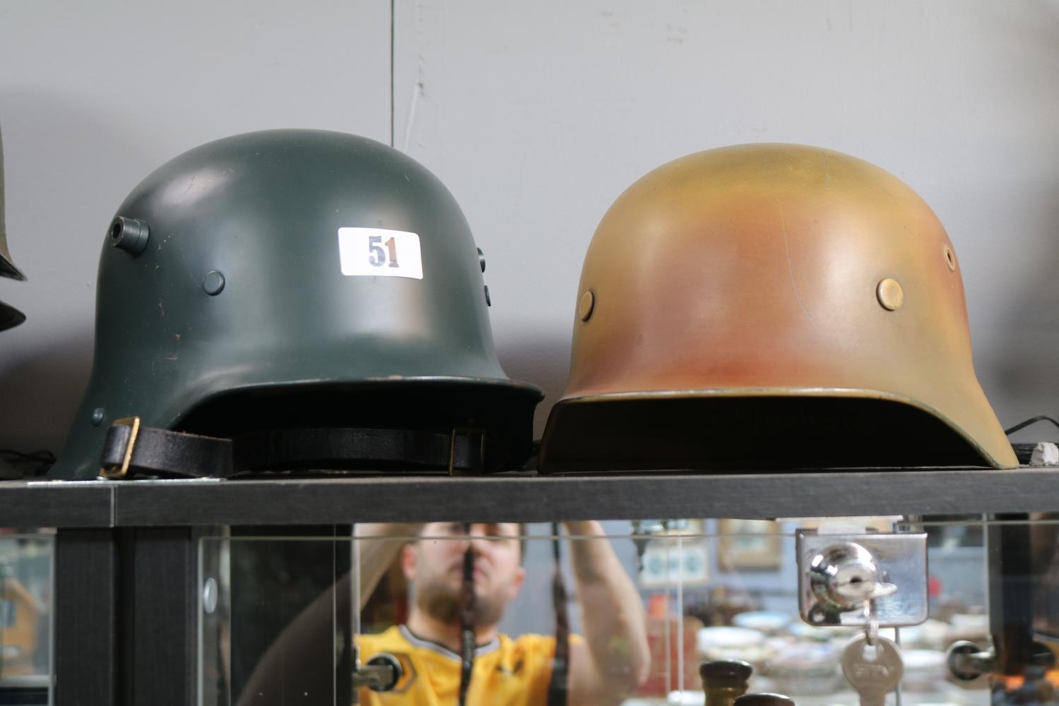 2 Reproduction M16 German Military Helmets