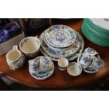 Collection of Masons Strathmore pattern Transfer printed ceramics
