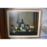 K Jepson Framed Oil on board of a Still life scene 62 x 52cm