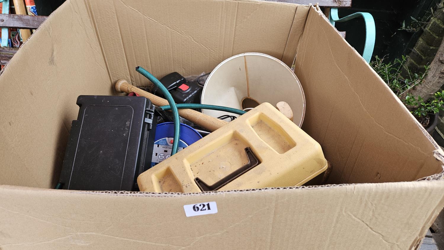 Box of assorted Tools, Camping Items etc