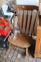 Wooden stickback rocking Elbow chair