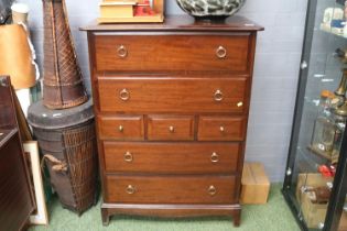Stag Chest of Seven Drawers with drop handles