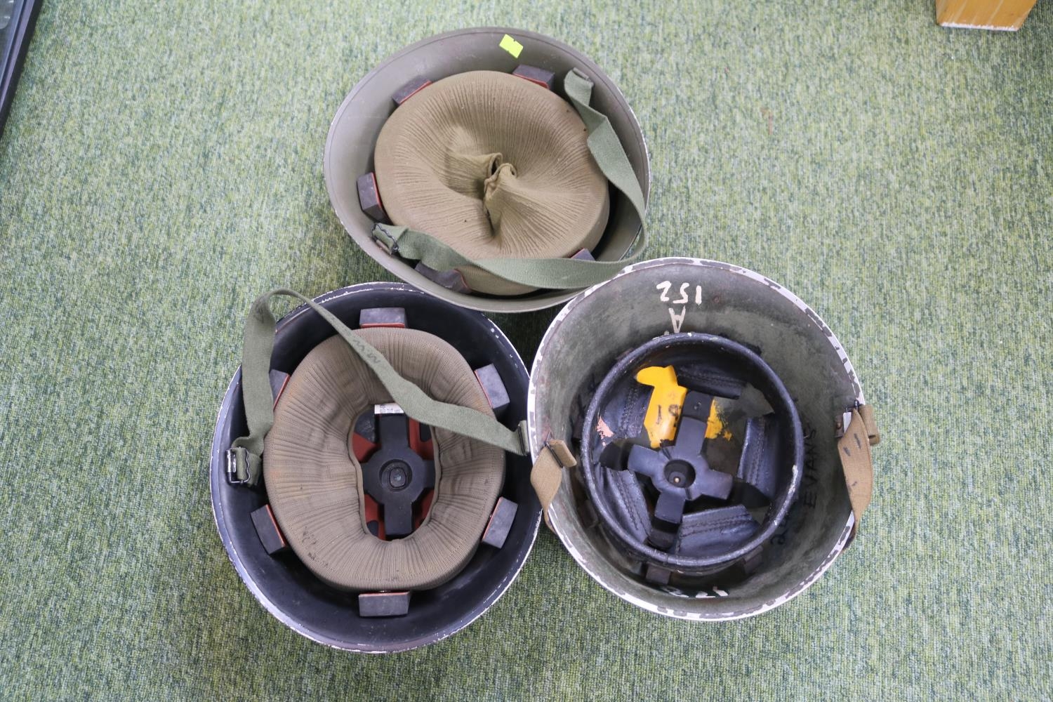 Collection of 3 Military Helmets - Image 2 of 2