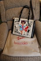 Tuci Braccialini Firenze Lizzy Fashion Handbag with cloth bag