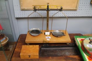 Vintage Chemical Balance with a set of Weights