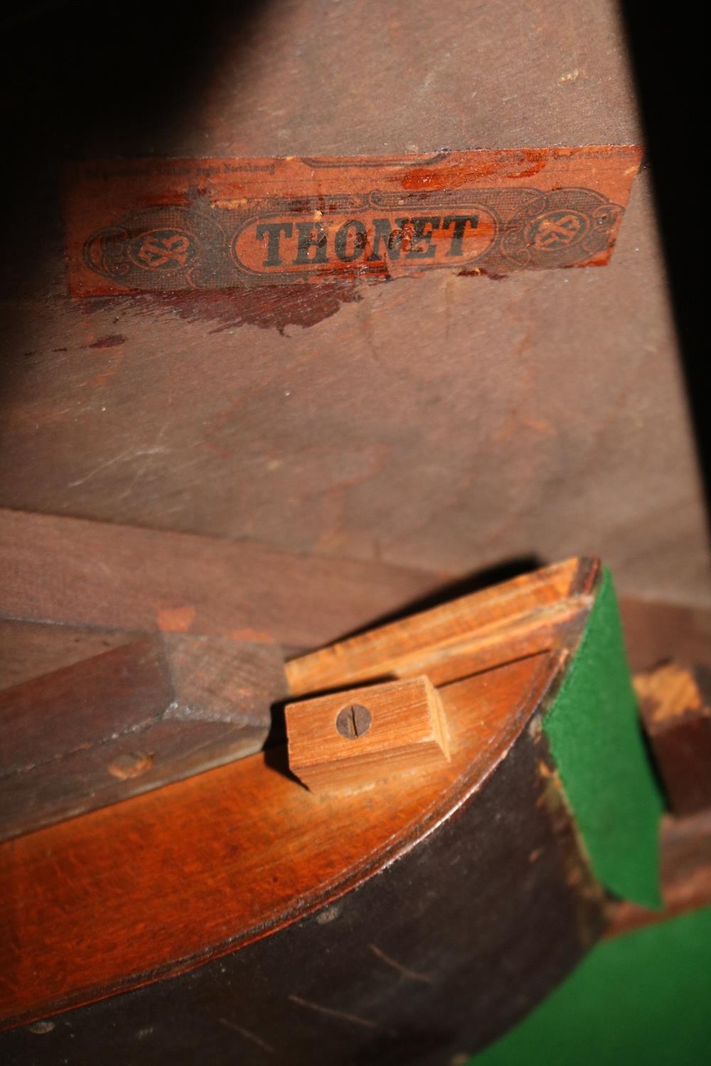 Thonet Baize topped card table with integral drawers - Image 2 of 2