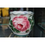 Wemyss Rose decorated small floral pot