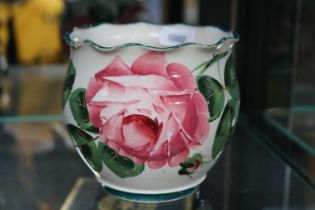 Wemyss Rose decorated small floral pot