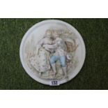 European Bisque Figural decorated wall sconce 27cm