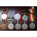 Collection of WWII Defence and other medals on Ribbons