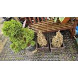 Pair of Garden planters, Planter with tree and 2 stands