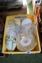 Collection of Glassware and Ceramics inc. Hamilton Tea ware, Royal Albert Laurentian Snowdrop Tea