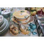 Shorter & Sons Fish decorated Tureen and plates and related ceramics