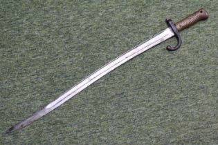 French Chassepot Sword Bayonet marked 1872. 70cm in Length