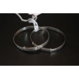 2 Early 20thC Silver Childs bangles 10g total weight