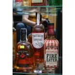 Four Roses Single Barrel 70cl, Bottle of Southern Comfort and a Bottle of Fire Eater Cinnamon