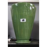 C H Brannam Pottery Flared vase of Green ground