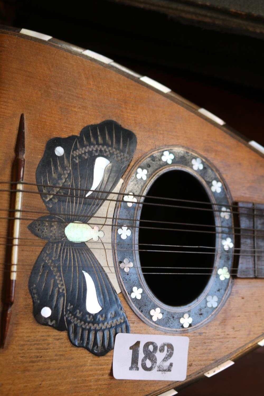 Mario Caselia Catania Mandolin with Butterfly inlaid decoration - Image 3 of 3