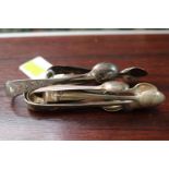 Collection of Six Silver Sugar Tongs 85g total weight