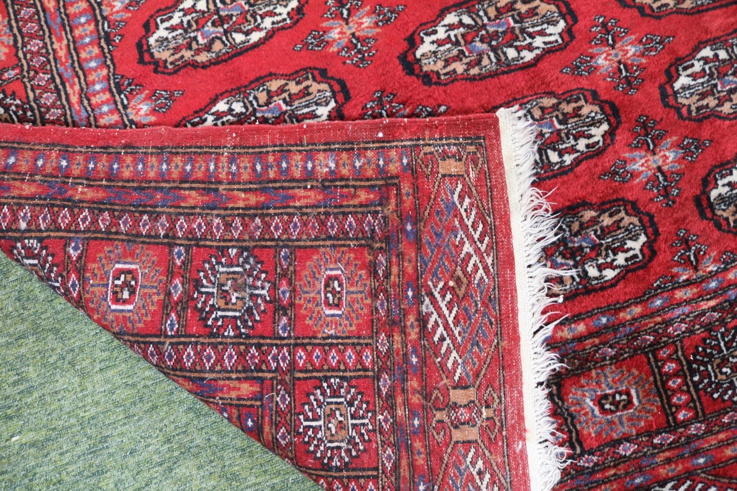 Large Red Bokhara Rug with Tassel ends 197cm in Length - Image 2 of 2