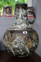 Large West German Lava Vase 53cm in Height