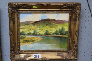 Framed Oil on board depicting a Lakeland scene signed to bottom right