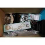 Box of assorted Costume Jewellery inc. Necklaces, Ring etc