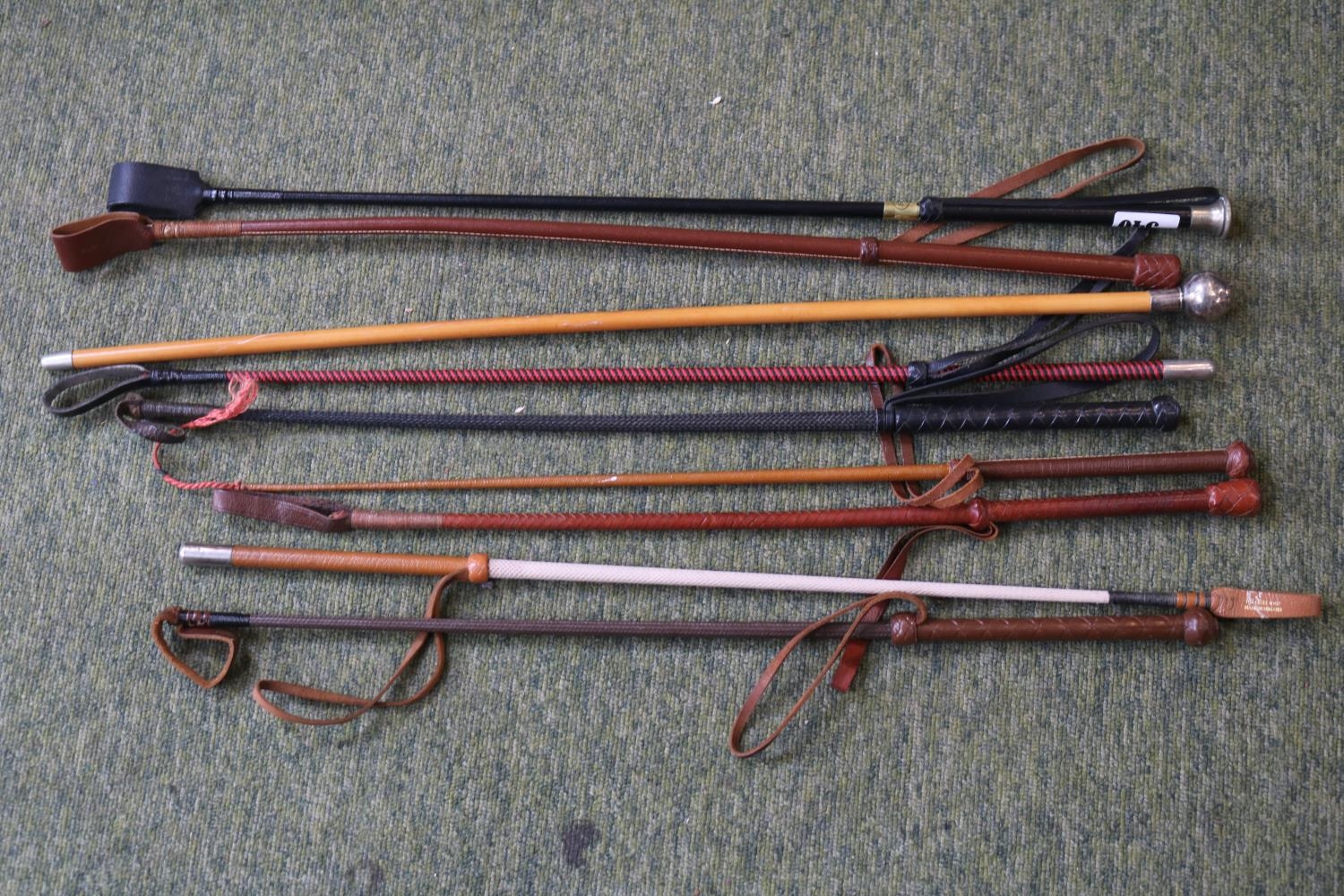 Collection of assorted Riding Crops Highland Band Swagger stick