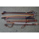 Collection of assorted Riding Crops Highland Band Swagger stick