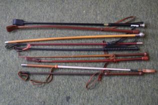 Collection of assorted Riding Crops Highland Band Swagger stick