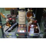 Collection of Miniature Whiskies to include The Balvenie 10 Year 20cl, Jack Daniels cased set etc