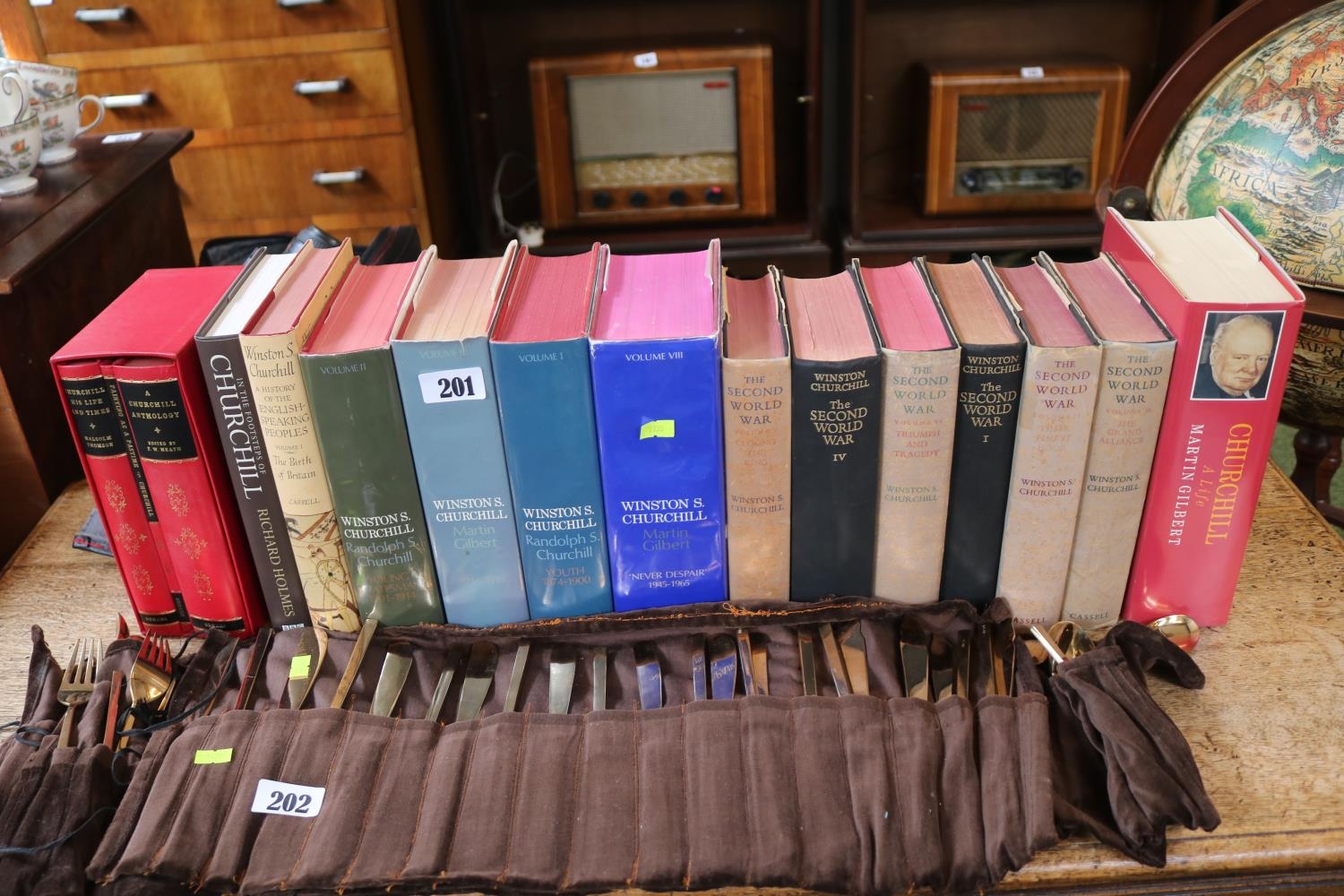 Collection of Winston Churchill Books inc Folio Churchill Anthology