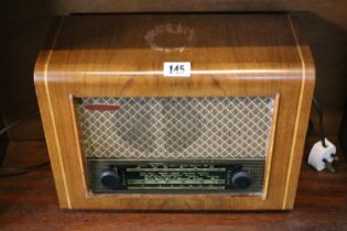 Walnut cased Pye Radio