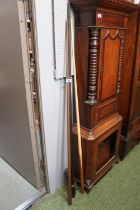 K & C Snooker Cue & another snooker cue with a tole metal snooker cue case