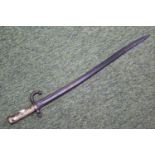 19thC Chassepot Sword Bayonet with Brass Handle. 70cm in Length