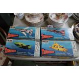 4 Boxed Lincoln International Thunderbirds Construction Kits 1-4