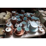 Extensive Langley Pottery Dinner service of two tones