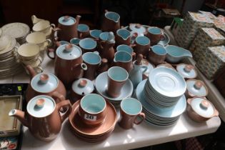 Extensive Langley Pottery Dinner service of two tones