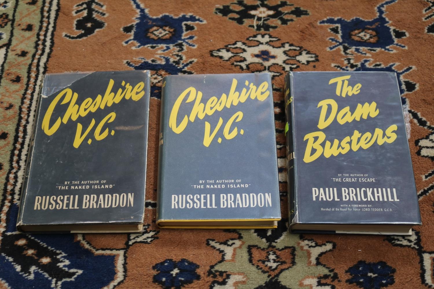 Set of 3 books The Dambusters, Cheshire V.C by Paul Brickhill & Russell Braddon