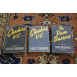 Set of 3 books The Dambusters, Cheshire V.C by Paul Brickhill & Russell Braddon