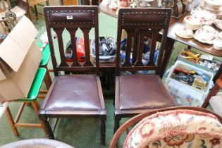 Pair of 1930s Oak Chairs and a Nest of Tables