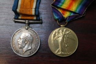 WW1 Medal Group for M-301106 PTE J W Saunders ASC with Ribbons