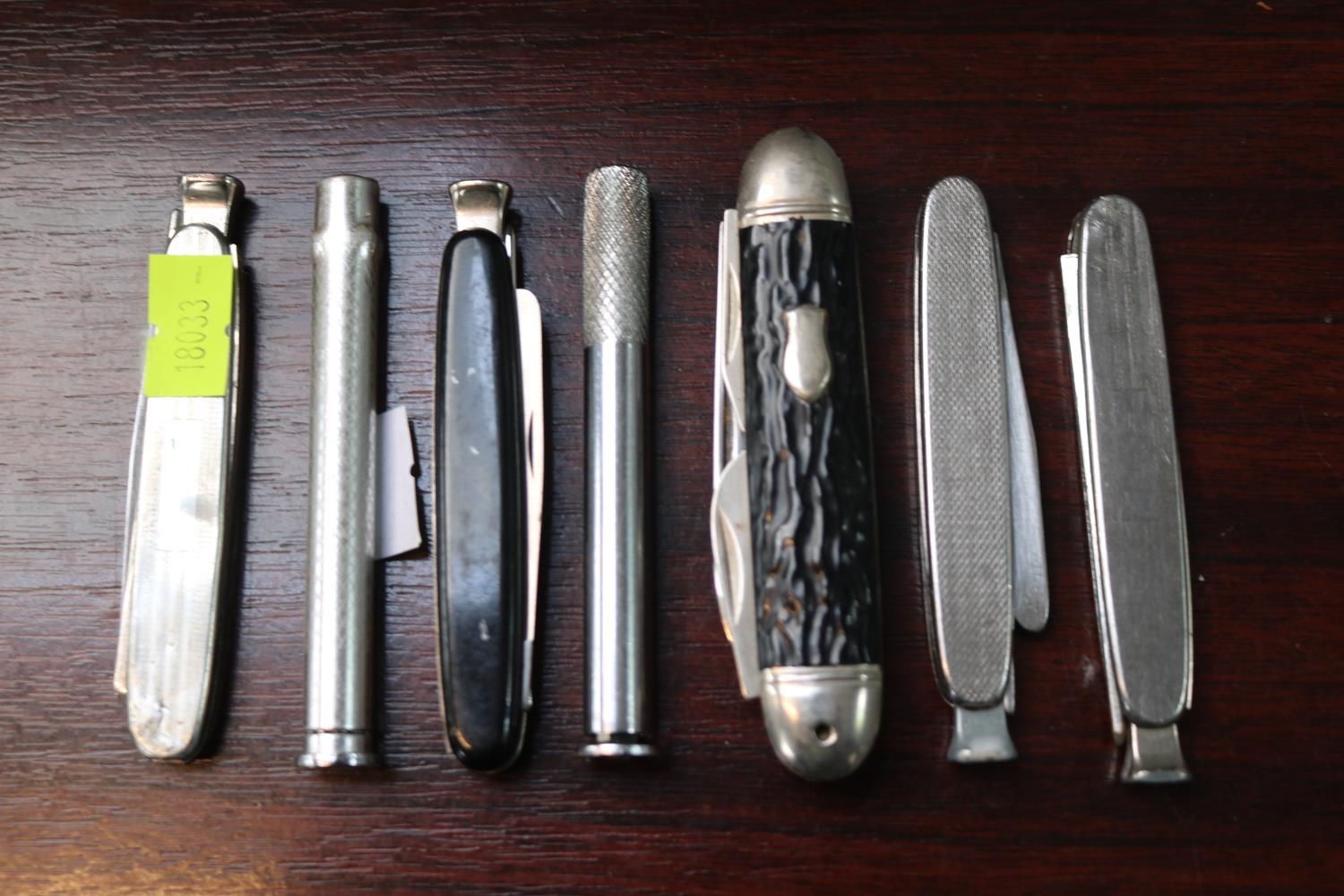 Collection of assorted Pocket knives and Pipe cleaning instruments