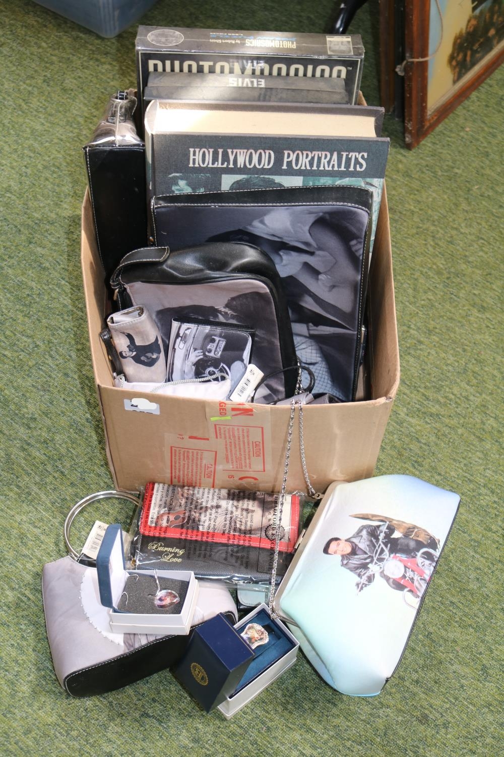 Collection of assorted Elvis Related Items inc. Books, Bags etc